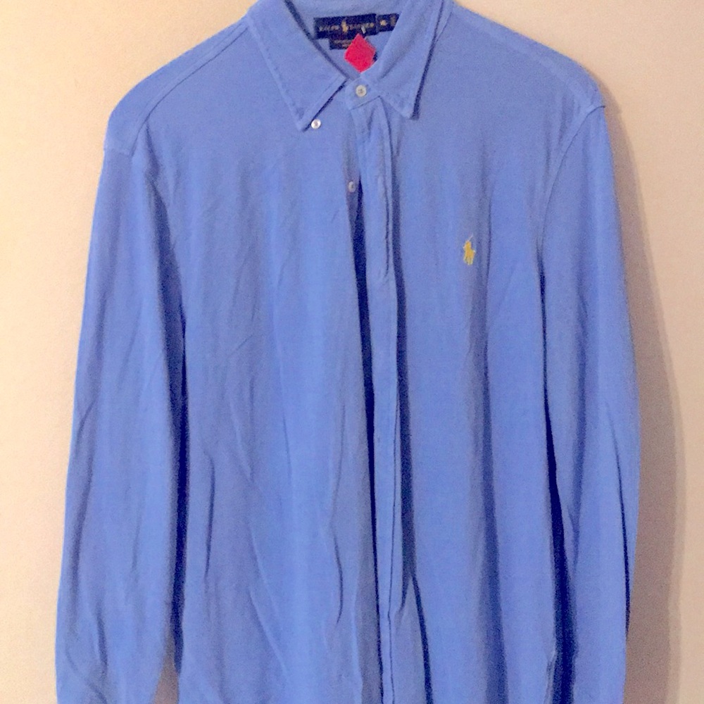 Featherweight mesh XL polo button up